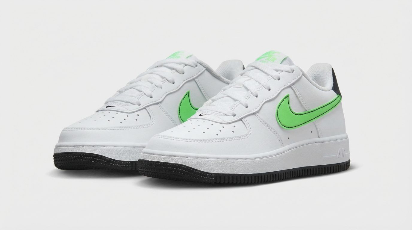 Nike Kids Air Force 1 White Green