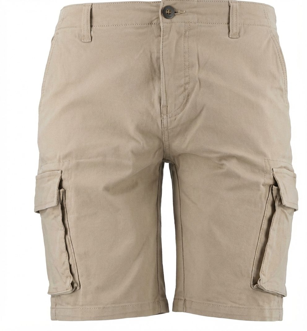 Pierre Cardin Mens Stretch Cargo Shorts Natural