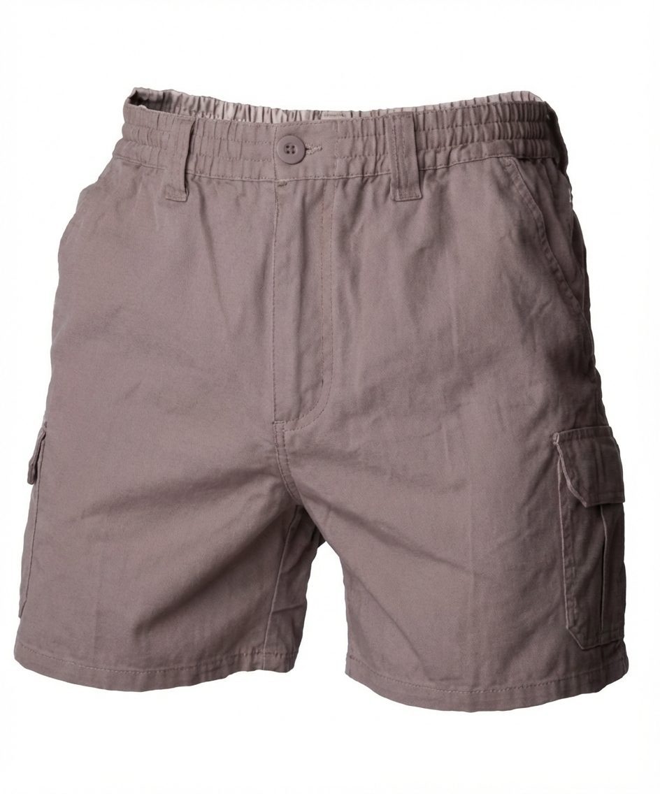 Wildebees Mens Outdoor Elasticated Shorts Khaki