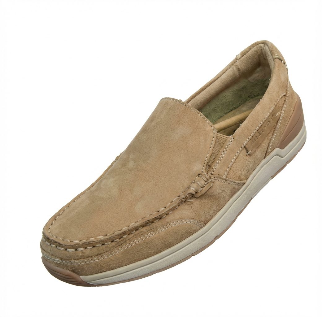 Hush Puppies Mens Falcon Mocc Toe Slip On Shoe Light Tan C