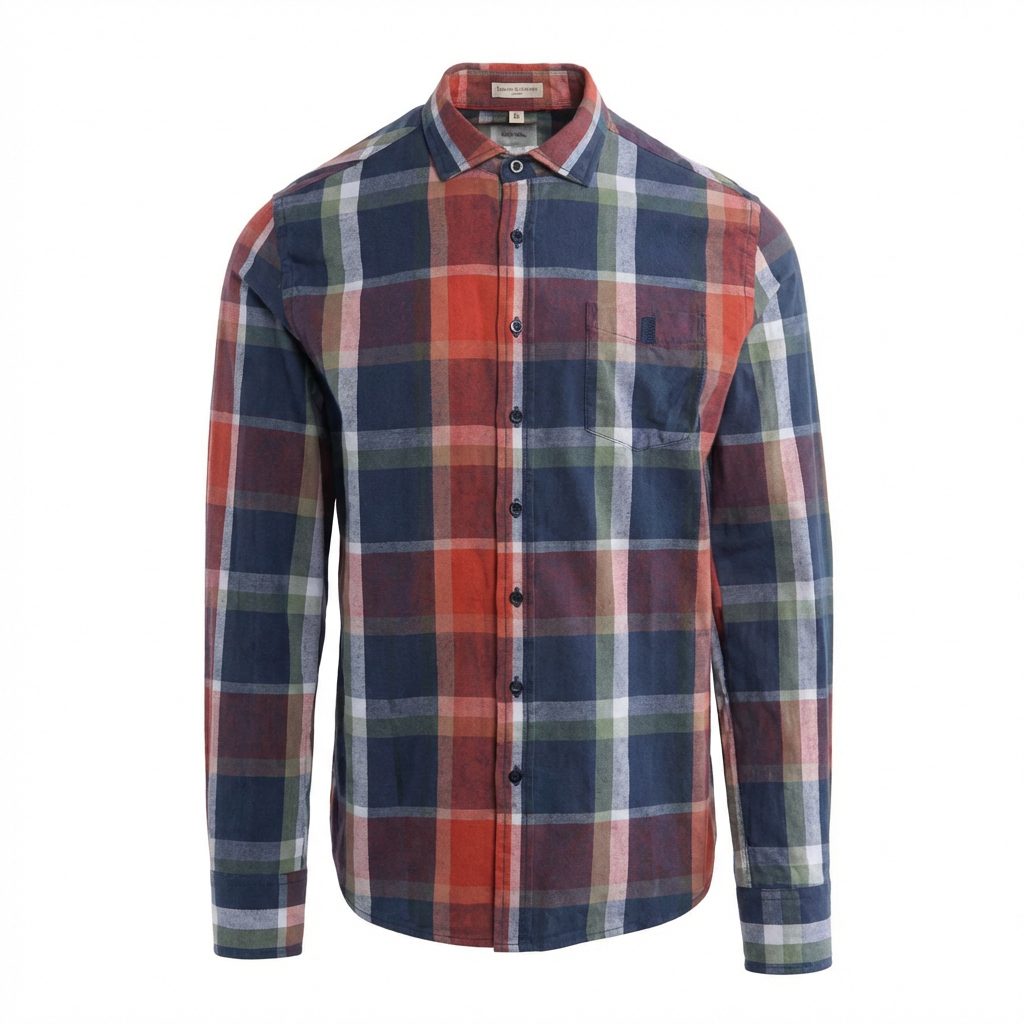 Pringle Mens Classic Long Sleeve Check Shirt Red Blue