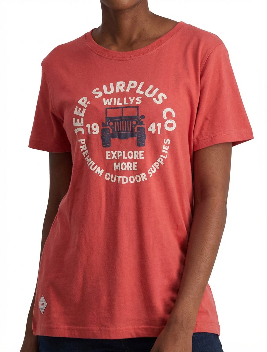 Jeep Ladies Graphic Short Sleeve Tee Soap Nut