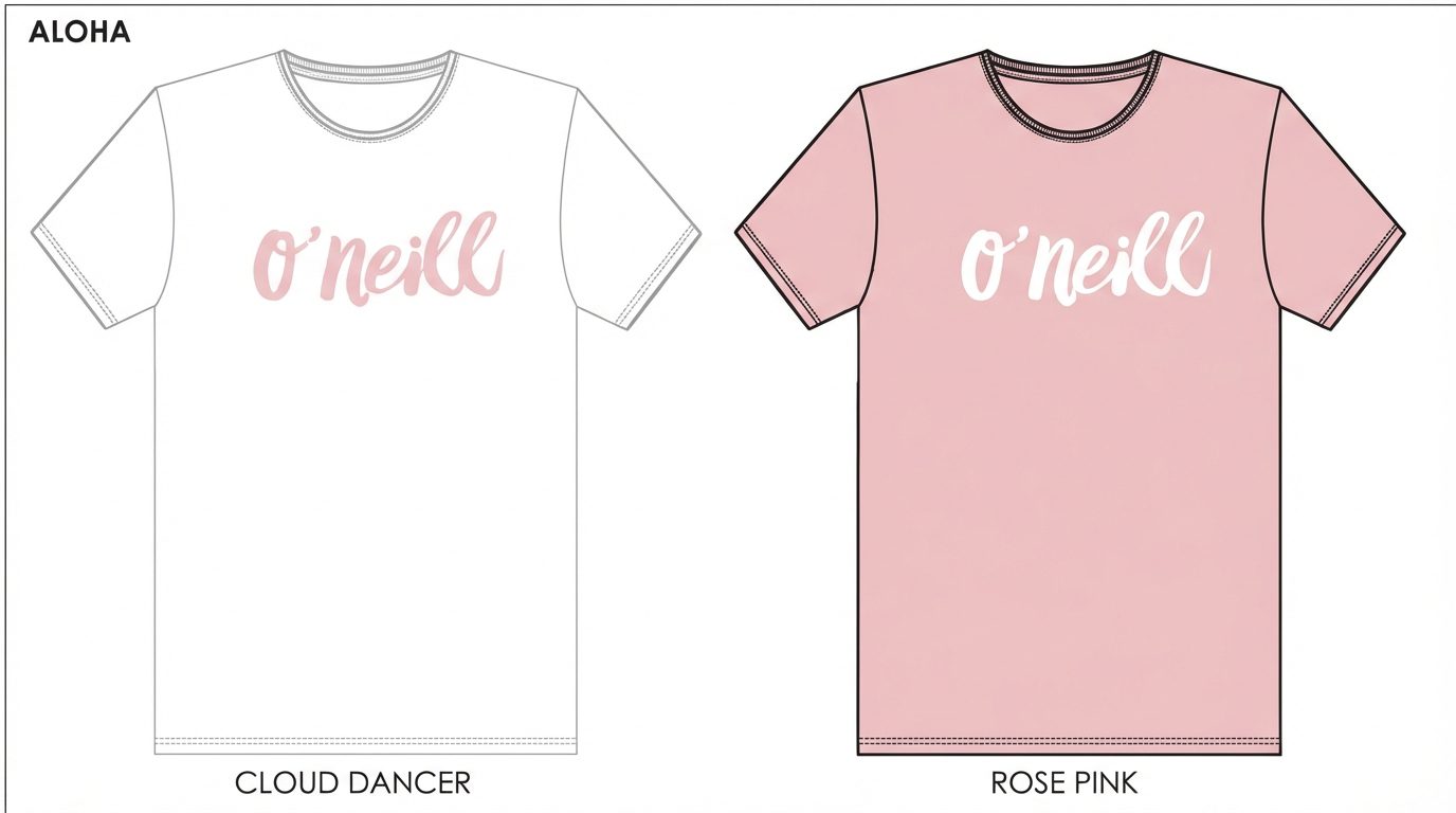 Oneill Girls Aloha Short Sleeve Tee Peach