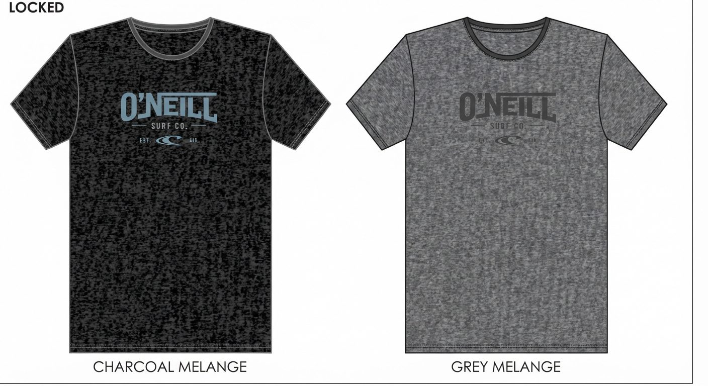 Oneill Boys Locked Short Sleeve Tee Charcoal Mel