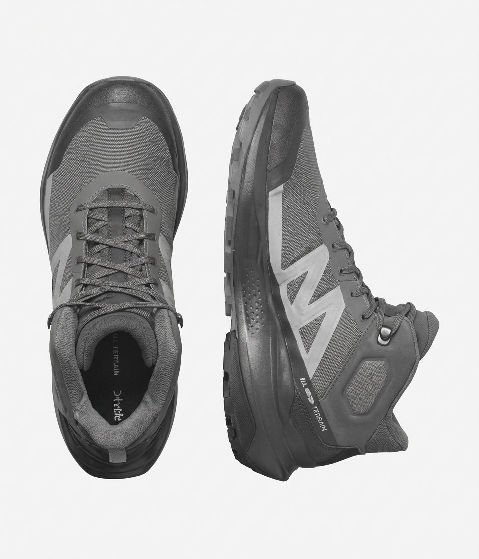 Salomon Mens Elixir Activ Mid Gtx Hiking Boot Magnet Phantom Sharkskin