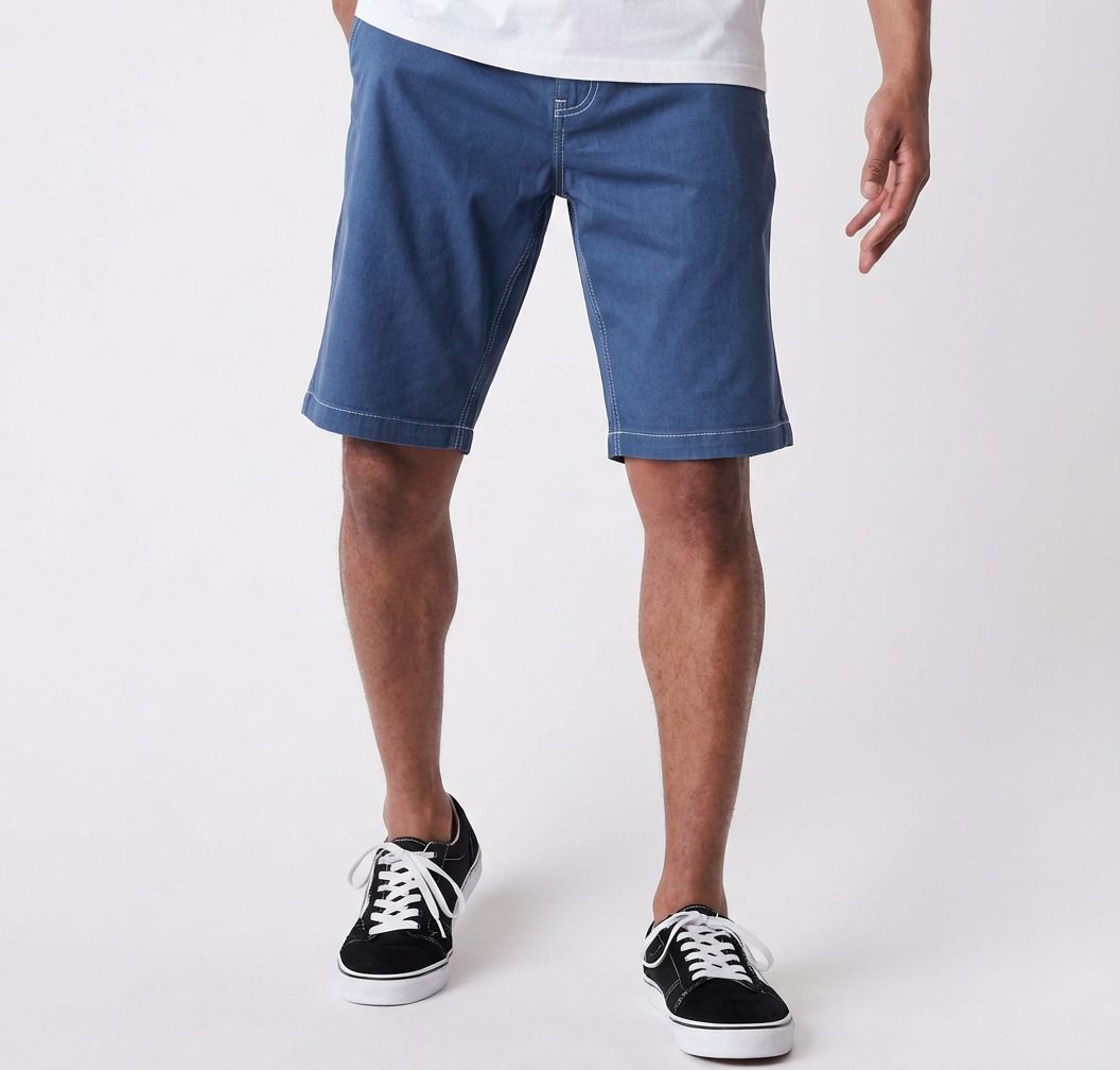 Volcom Mens V Monty Stretch Shorts Heather Blue